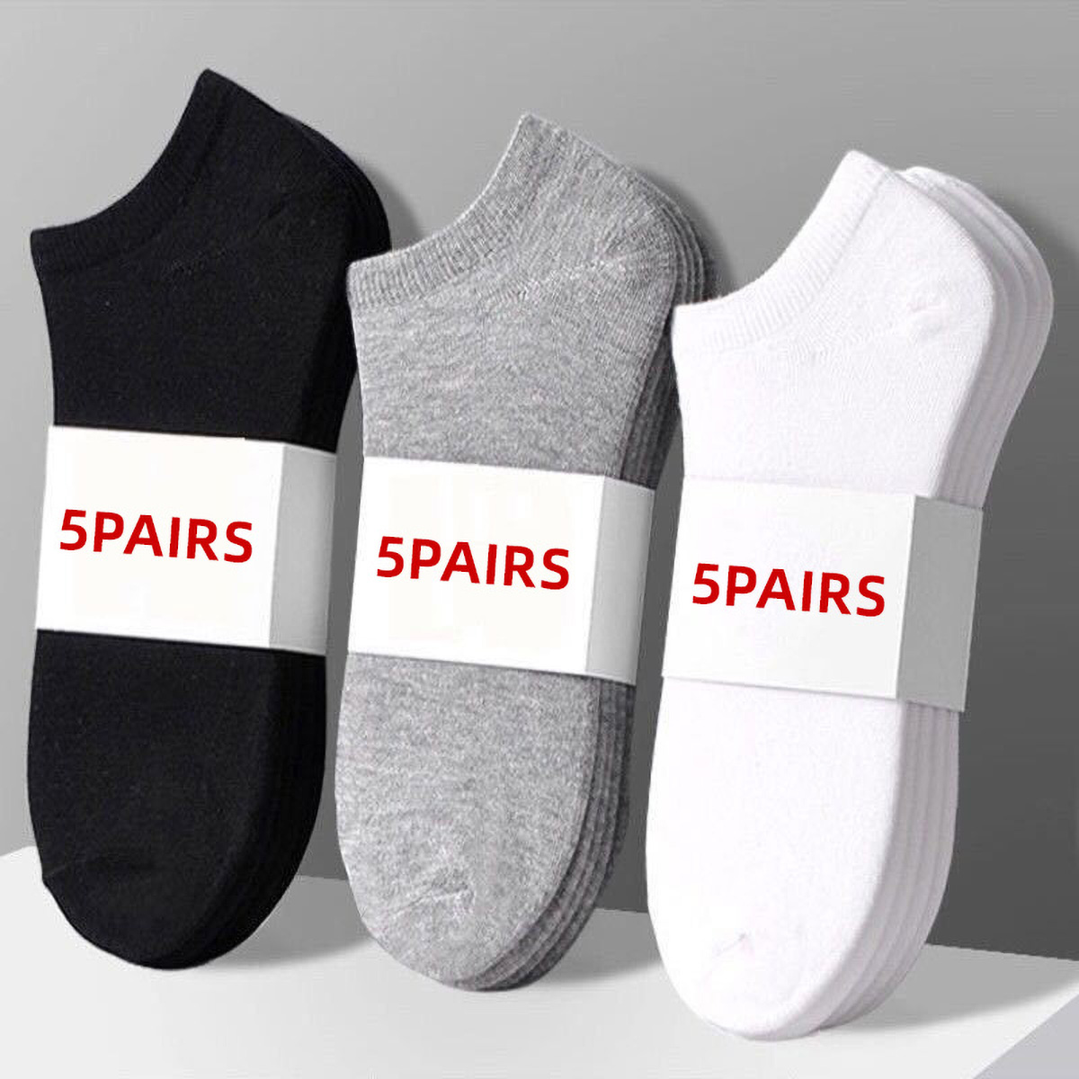 Socks Ankle Men - 5 paires de chaussettes bateau unisexes