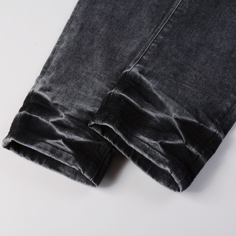 Men'S Fashion Grey Jeans - Jeans stretch slim fit pour homme,