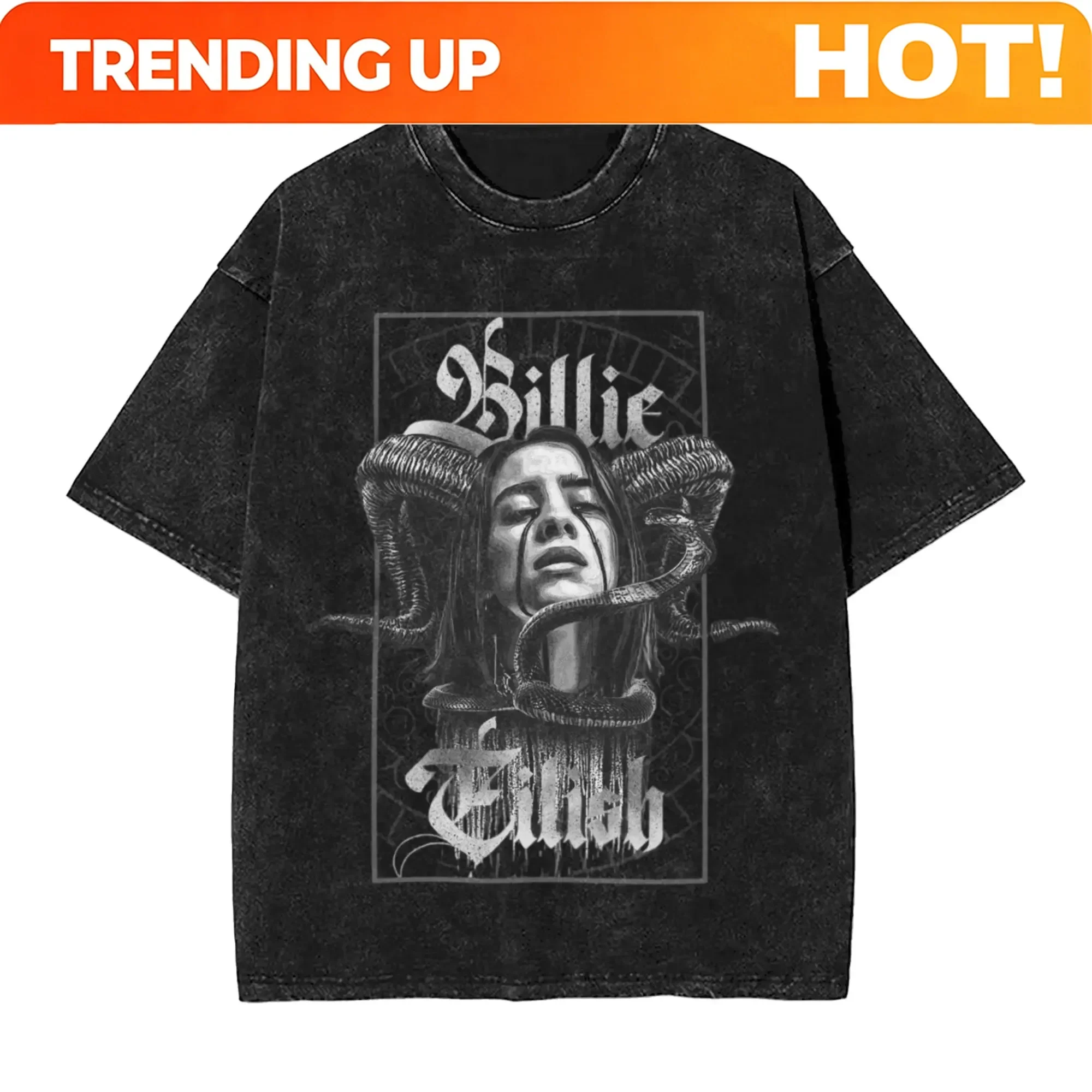 Poster Men Fashion - T-shirt personnalisé Billie Eilish avec impression