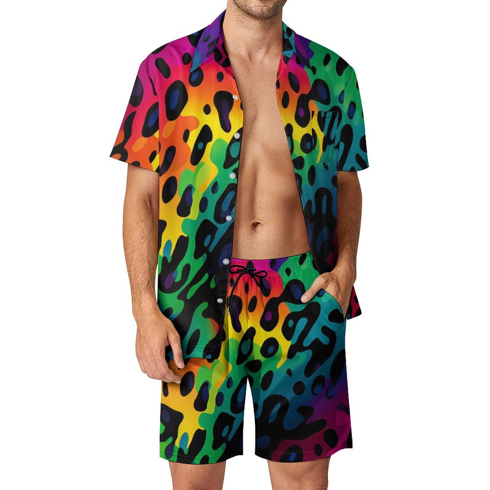 Mens Fashion Clothes - Ensemble chemise et short pour homme,