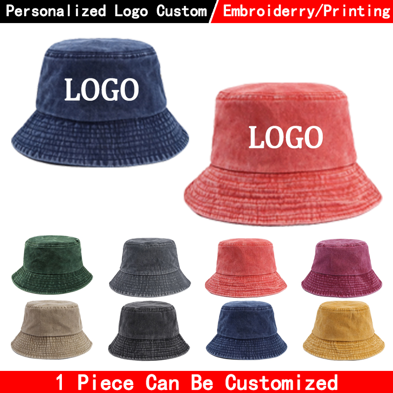 Men'S Fashion With Hat - Chapeau Bob en Jean Personnalisé avec