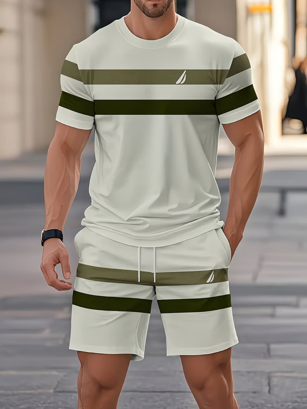 Men'S Fashion Videos - Ensembles d'été pour hommes, t-shirt à