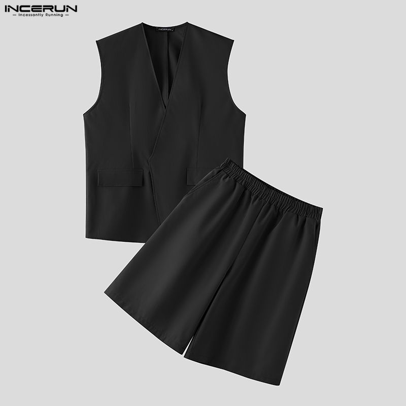 Mens Fashion Summer - Ensembles Homme INCERUN – Gilets sans