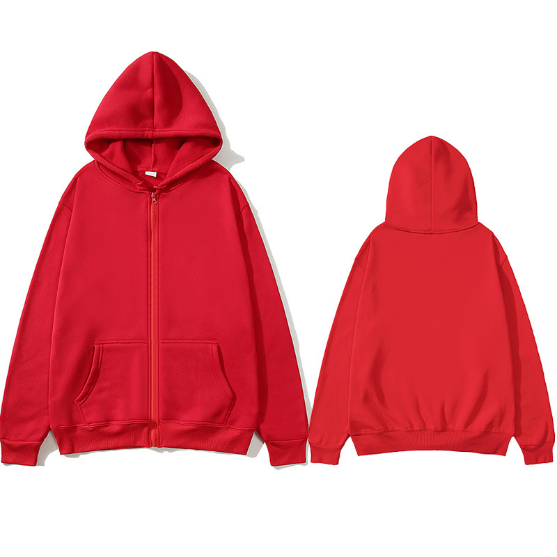 Mens Fashion Zip Up Hoodies - Sweat-shirt à capuche en molleton pour