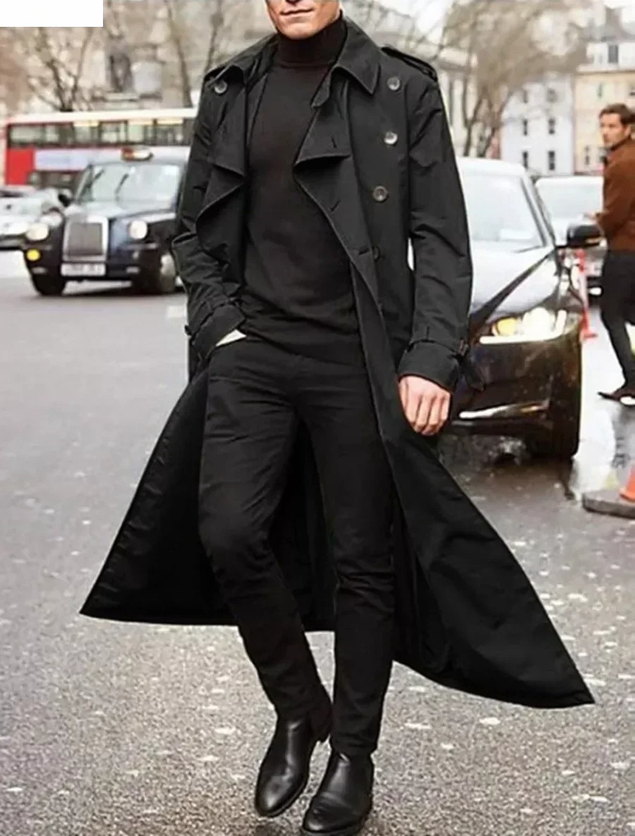 Hommes longs Trench manteaux v - Men'S Fashion X avis et prix