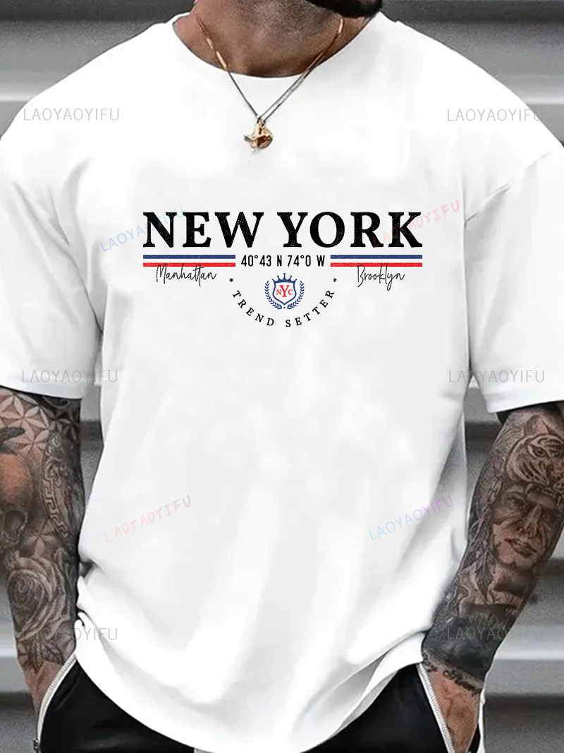 T-shirt unisexe avec lettres d - Men'S Fashion New York avis et prix