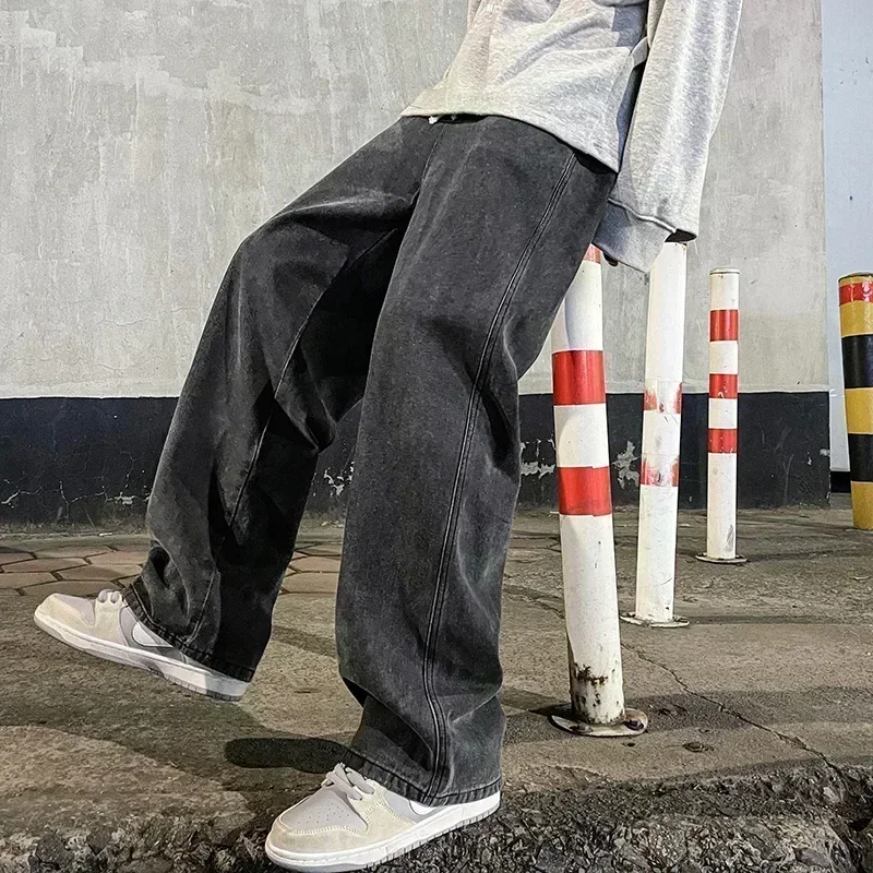 Jeans amples décontractés pour - Men'S Fashion Grey Jeans avis et prix
