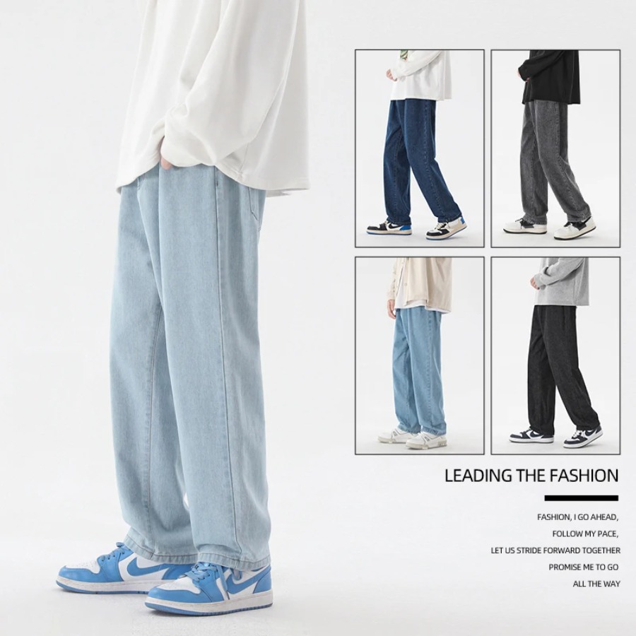 Nouveau Jean Décontracté Corée - Men'S Fashion Grey Jeans avis et prix