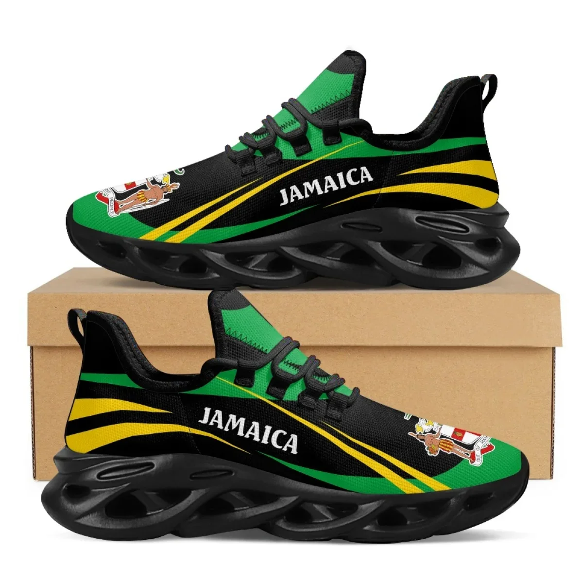 Jamaïque drapeau imprimer chau - Mens Fashion Trainers avis et prix