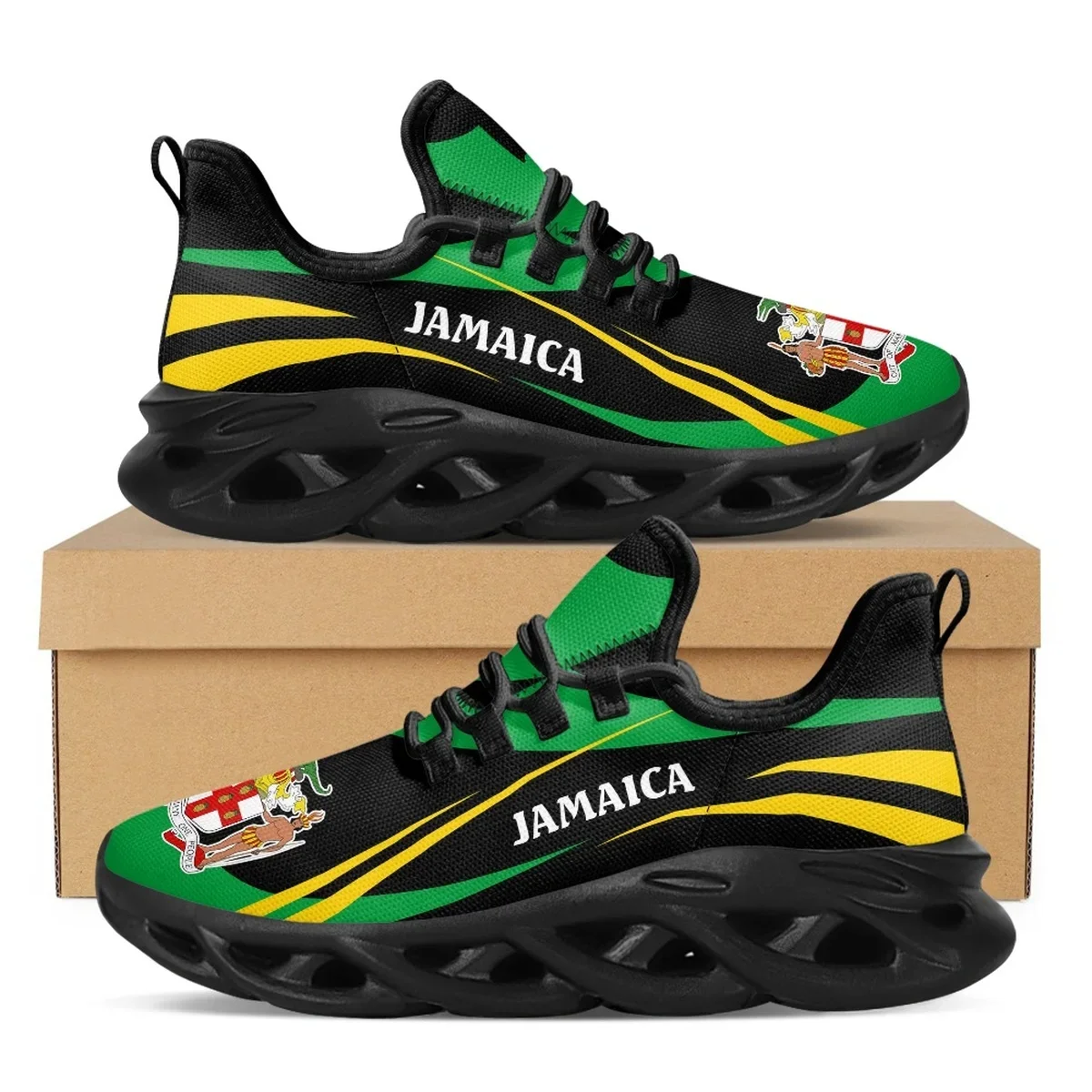 Jamaïque drapeau imprimer chau - Mens Fashion Trainers avis et prix
