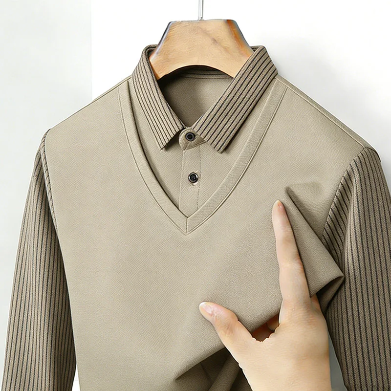 Chemise à col en V à manches l - Mens Fashion Clothes avis et prix