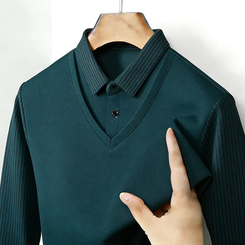 Chemise à col en V à manches l - Mens Fashion Clothes avis et prix