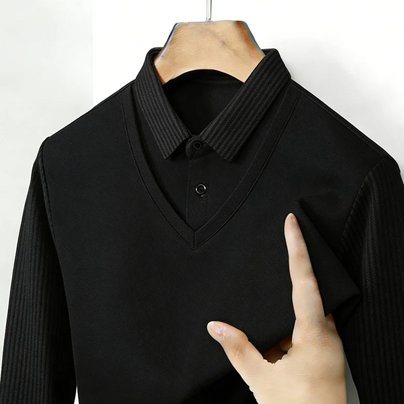 Chemise à col en V à manches l - Mens Fashion Clothes avis et prix