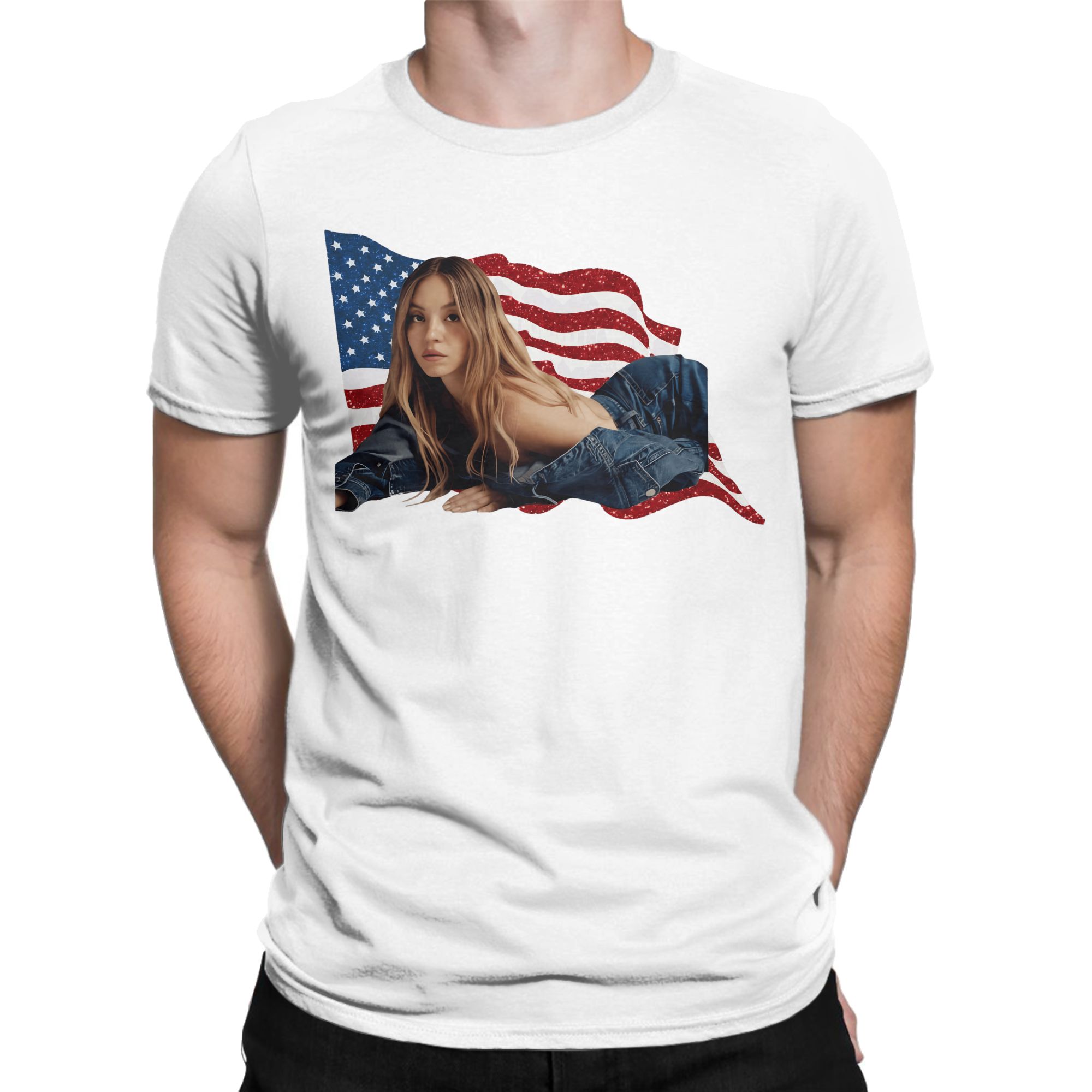 Sydney Sweeney coton t-shirt h - Men'S Fashion Sydney avis et prix
