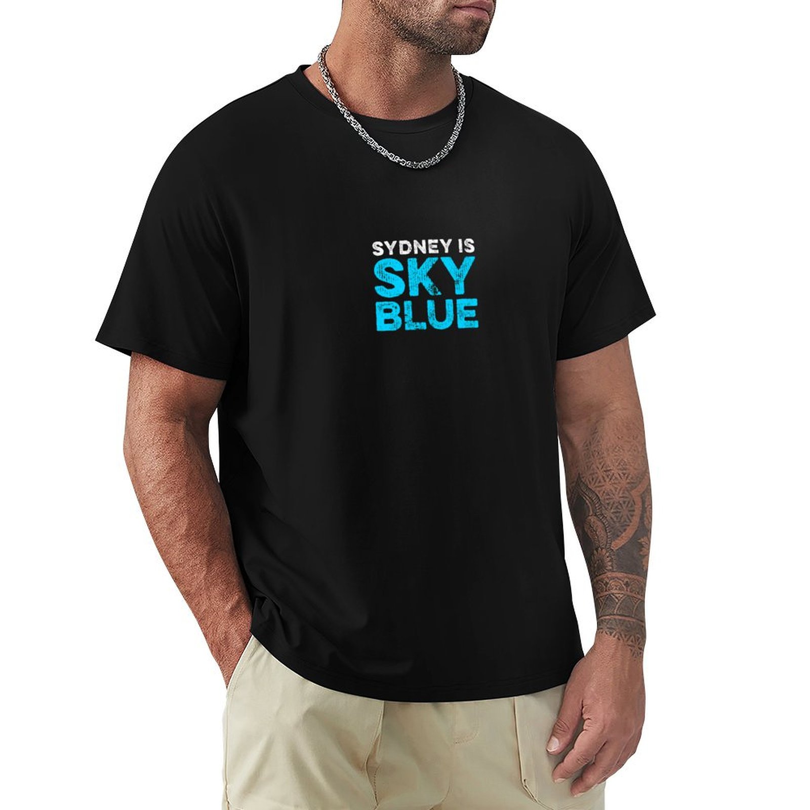 Sydney is sky blue T-Shirt Sum - Men'S Fashion Sydney avis et prix