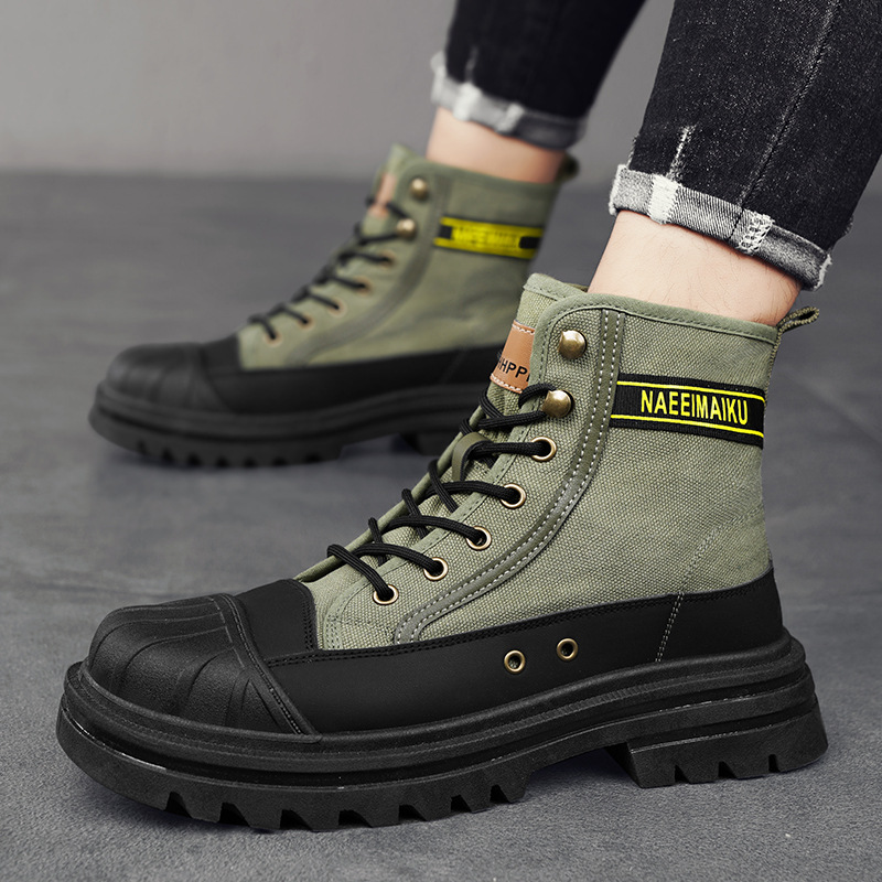 Hommes toile bottes mode haut  - Men'S Fashion News avis et prix