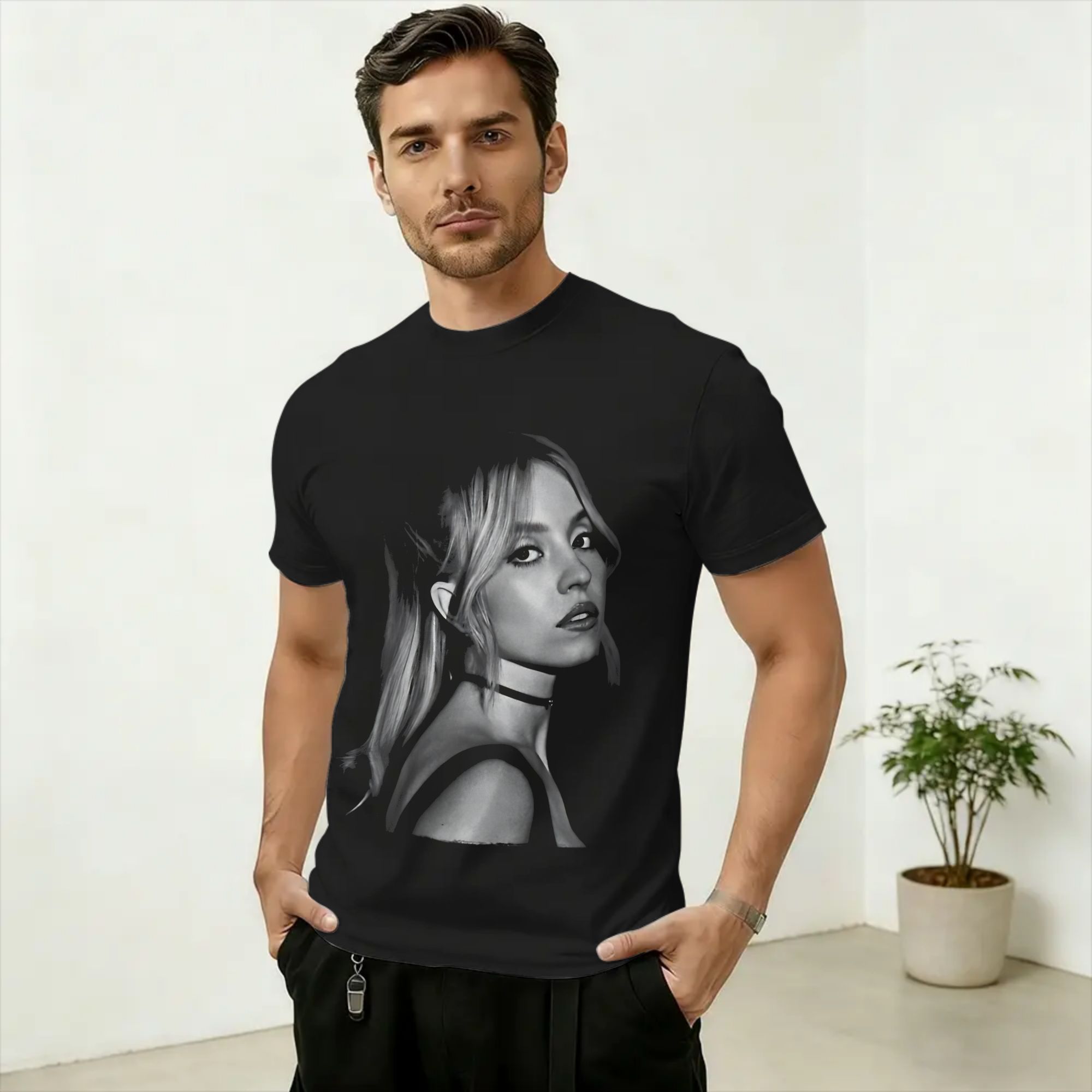 Sydney Sweeney T-Shirt en pur  - Men'S Fashion Sydney avis et prix