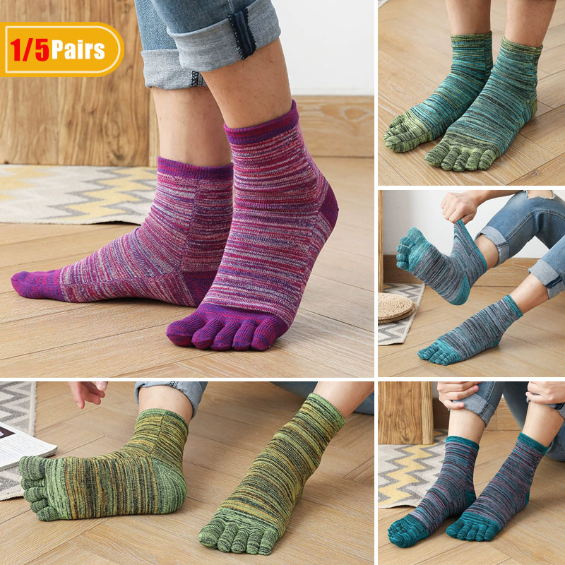 1/5 paires homme coloré orteil - Socks Ankle Men avis et prix