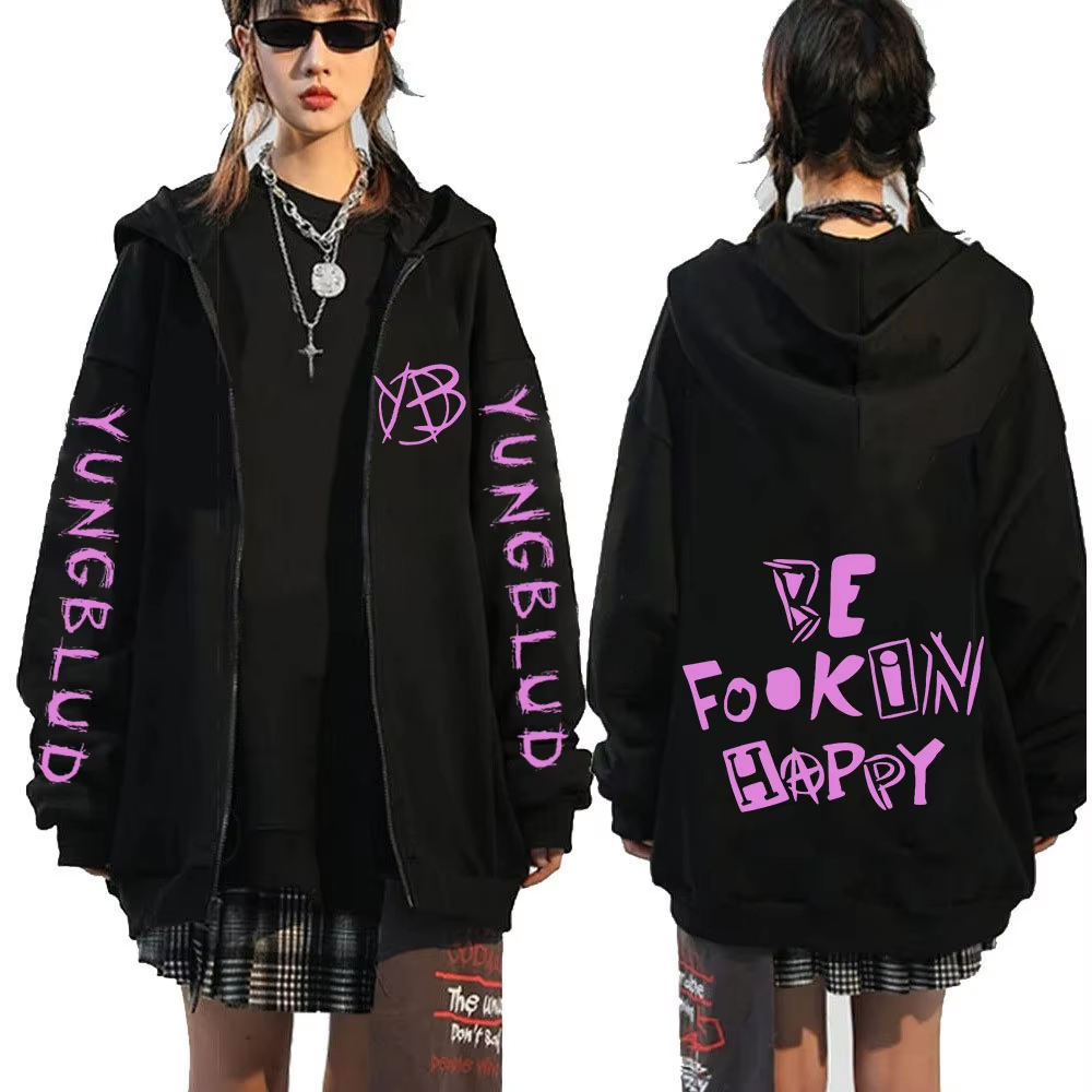 Rock Singer Yungblud Be Fookin - Mens Fashion Zip Up Hoodies avis et prix