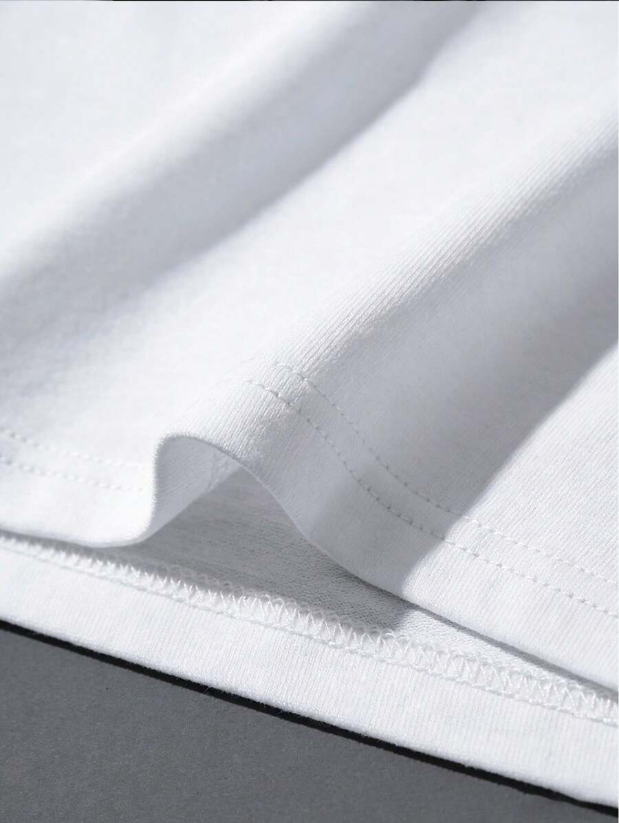 1pc T-shirt blanc pour homme a - Men'S Fashion New York avis et prix